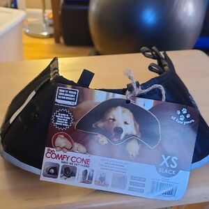 All Four Paws The Comfy Cone Black Dog Collar